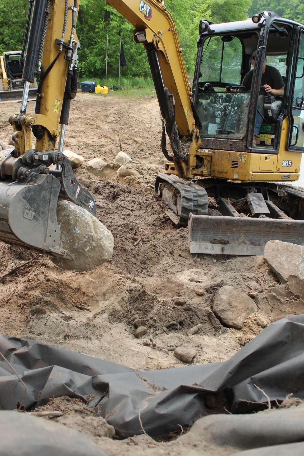 Gallery photos for Strong Stone Steps and Boulder Walls Near the Water at Tectonic Outdoors: Image #1
